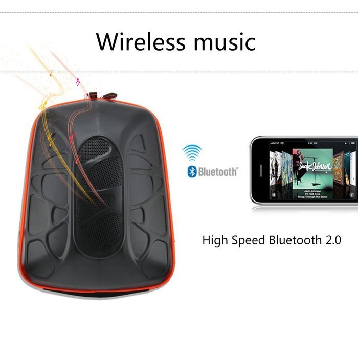 Bike Cycling Wireless Bluetooth Stereo Mp3 Boom Speaker Backpack Amplifier N2