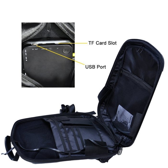 Bike Cycling Wireless Bluetooth Stereo Mp3 Boom Speaker Backpack Amplifier N6