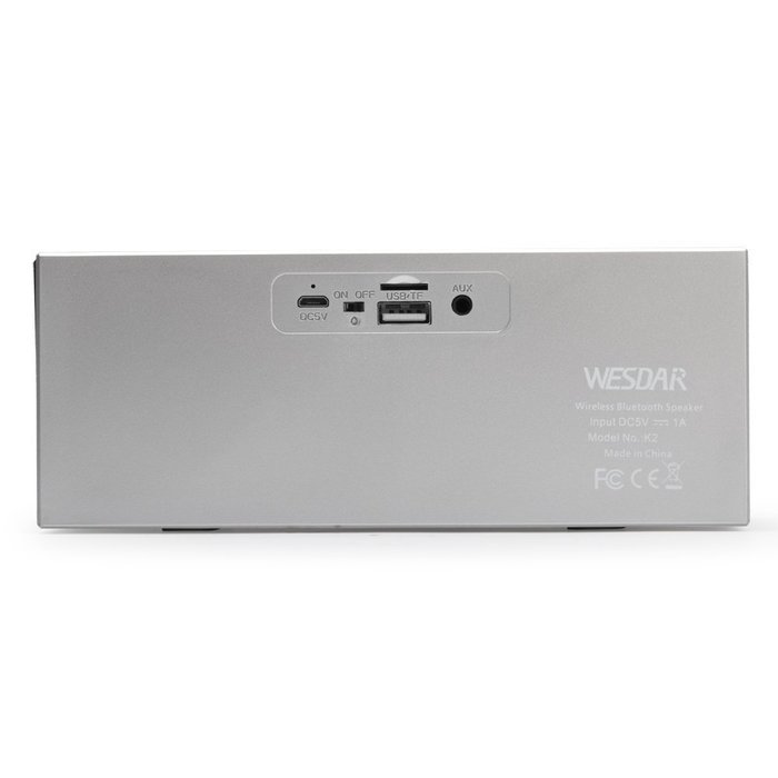 WESDAR Stereo Wireless Bluetooth Speaker with Mic and AUX Function for Smart Phones, K2-S N5