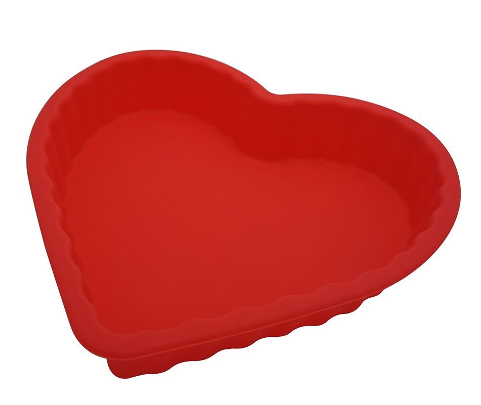 Heart Shape Silicone Cake Baking Mold (Red) free image download
