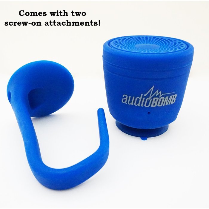 AudioBomb 12176 Whaley Waterproof Bluetooth Portable Rechargeable Speaker Pair Two & Play(Included Suction Cup... N4