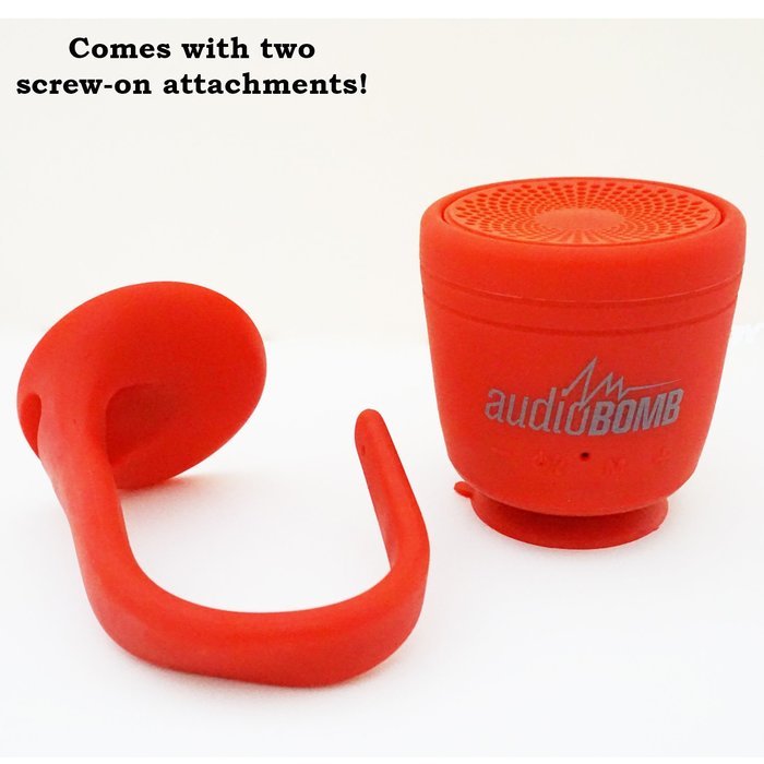 AudioBomb 12176 Whaley Waterproof Bluetooth Portable Rechargeable Speaker Pair Two & Play(Included Suction Cup... N9
