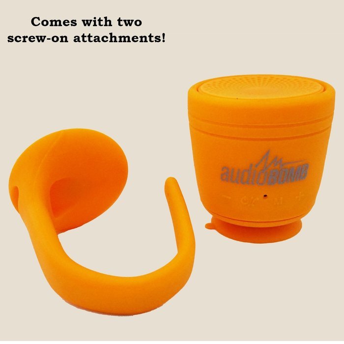 AudioBomb 12176 Whaley Waterproof Bluetooth Portable Rechargeable Speaker Pair Two & Play(Included Suction Cup... N14