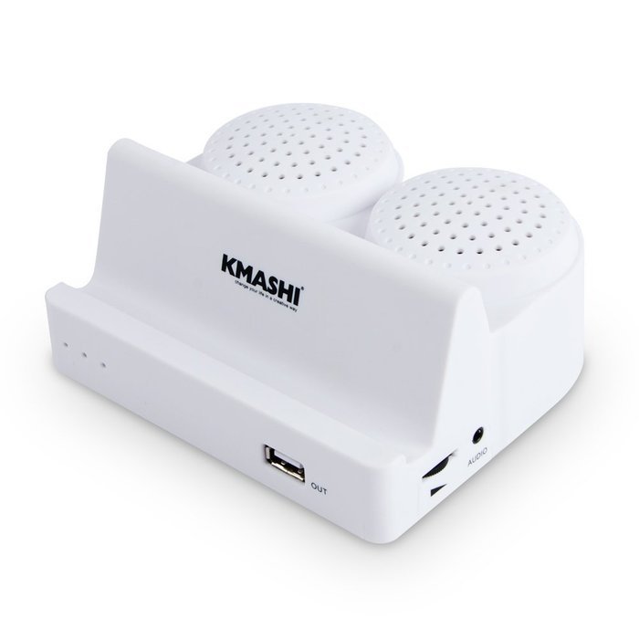 Kmashi K-902 Stereo Wireless Bluetooth Speaker with Charging Cradle Dock with Built-in 2000mah Rechargeable Extended... N2