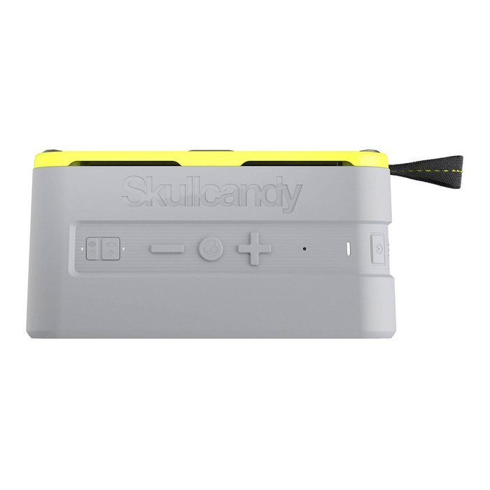Skullcandy Barricade XL Bluetooth Wireless Portable Speaker, Gray/Hot Lime N4