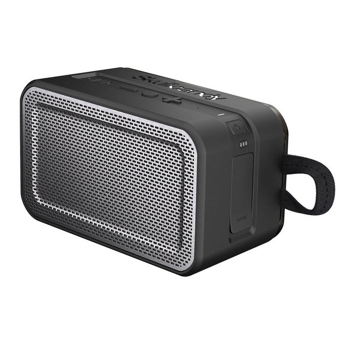 Skullcandy Barricade XL Bluetooth Wireless Portable Speaker, Gray/Hot Lime N7