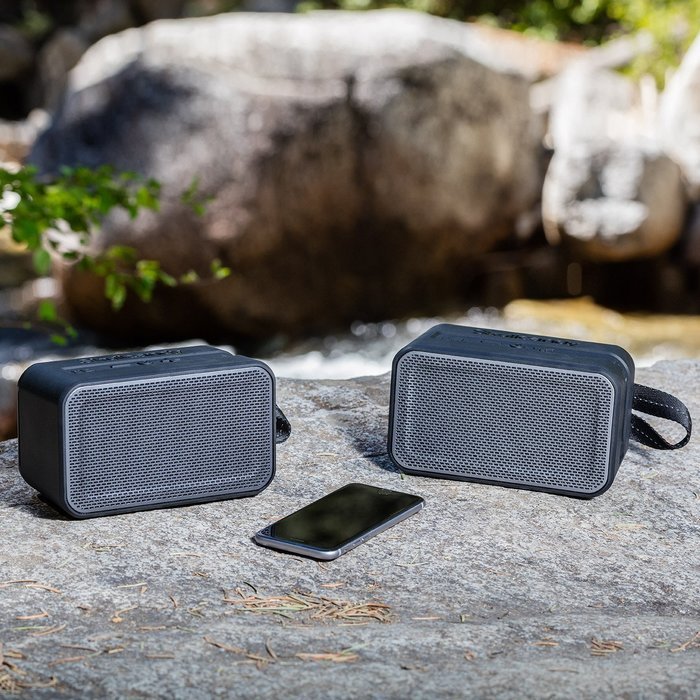Skullcandy Barricade XL Bluetooth Wireless Portable Speaker, Gray/Hot Lime N17