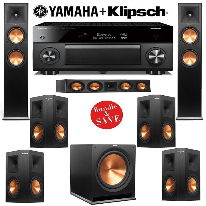 Klipsch RP-260F 7.1 Reference Premiere Home Theater System with Yamaha RX-A3060BL 11.2-Ch Network A/V Receiver
