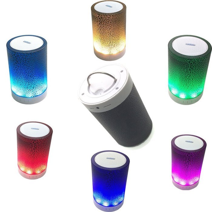 LarKoo Portable Wireless Bluetooth Speakers MP3 Players Audio withe color changing LED Night Light Atmosphere... N2