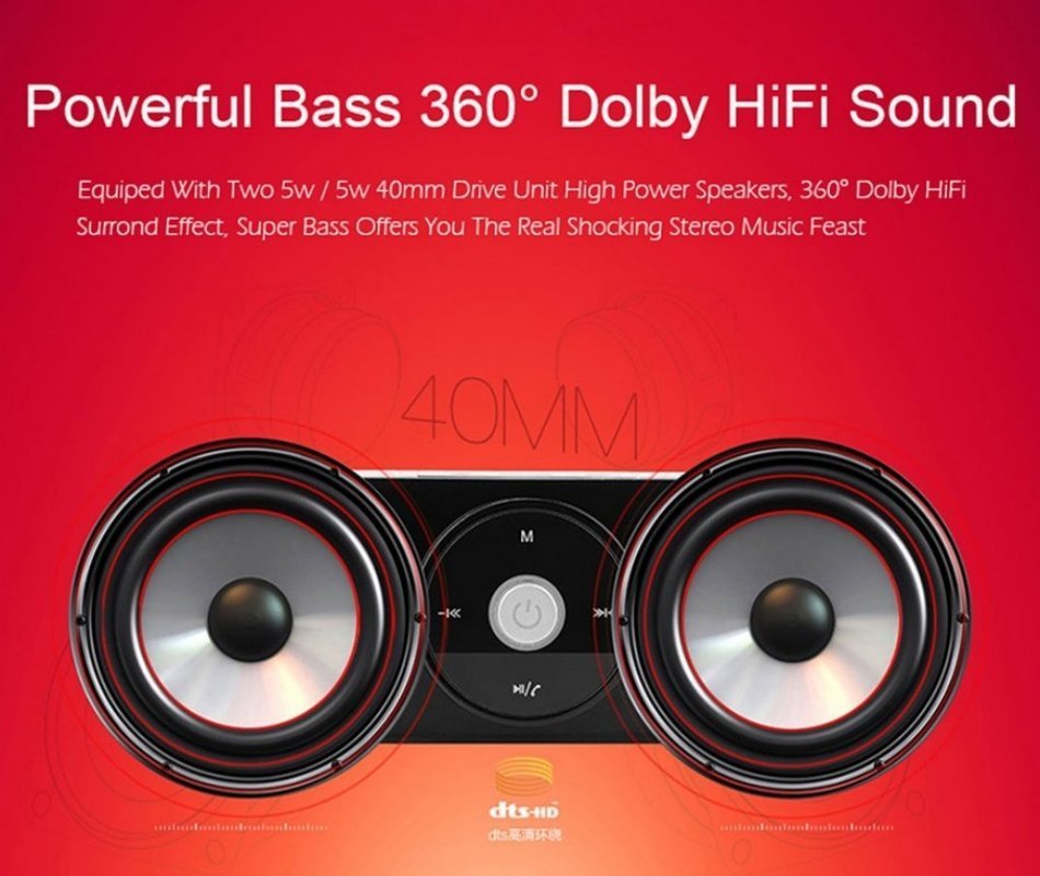 Powerful Bass Stereo Wireless Bluetooth Speaker Play Touch Control N5