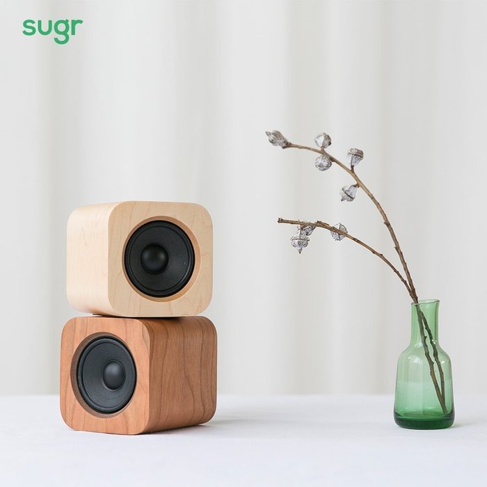 Sugr Cube Minimalist Speaker Elegant Design and Accurate Sound Bluetooth 4.0 Compatible with iPhone, iPad, Samsung... N6