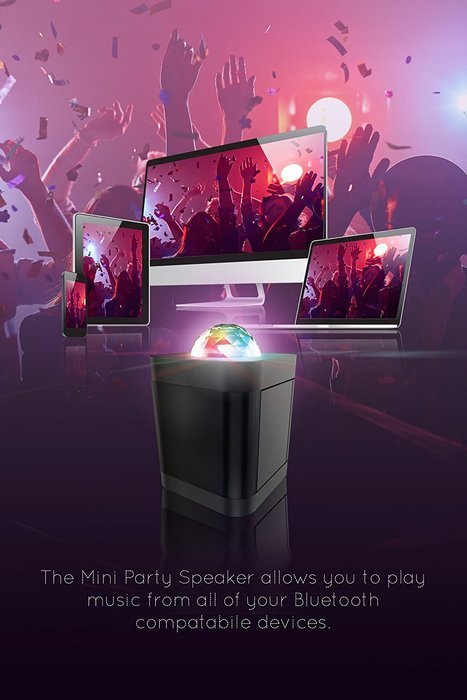 ART+SOUND AR613 Bluetooth LED Speaker With Lights, Wireless & Portable N2