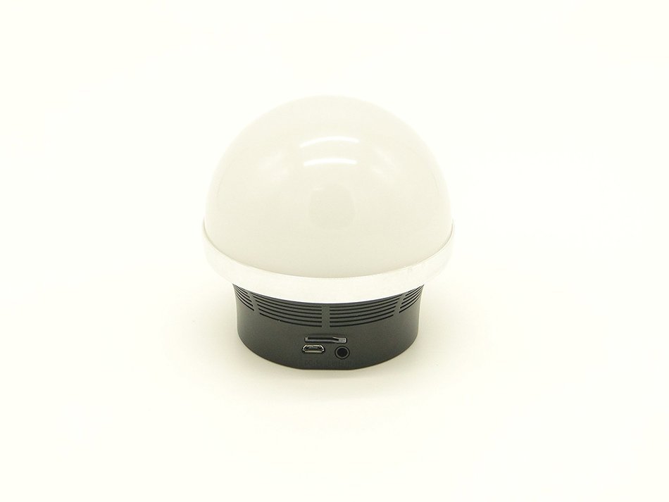 RiiYA Night Glow Portable Bluetooth Speaker with 4 LED Lights and Build in Microphone - Black N4