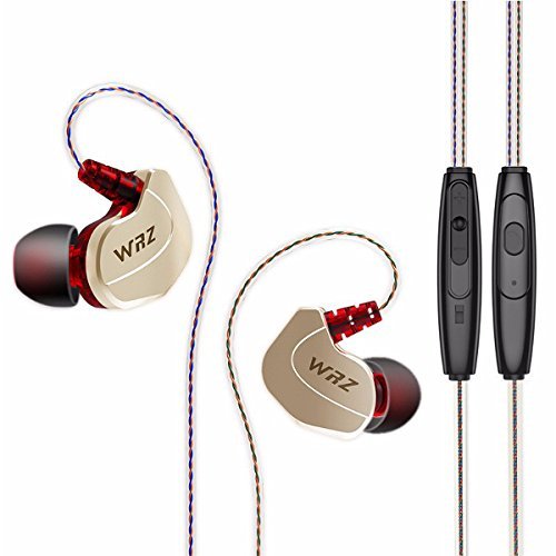 WRZ X6 3.5mm Wired In-Ear Zircon Sports Bass Earphone For iPhone iPad Samsung Xiaomi Huawei HTC Color Gold