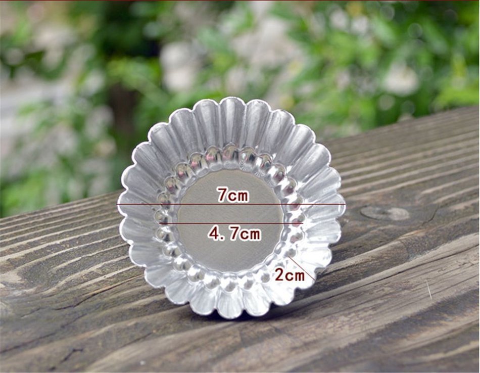Chrysanthemum Heat Resistant Tart Tins Cake Cups Tart Pudding Jello Mold Mould 100pieces N2