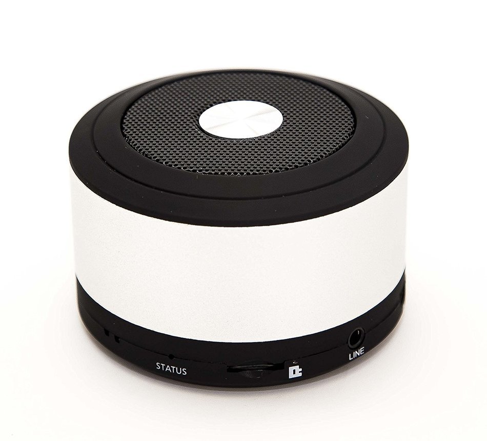 Portable My Vision Bluetooth Mini Speaker for Iphone / Galaxy Metal Silver