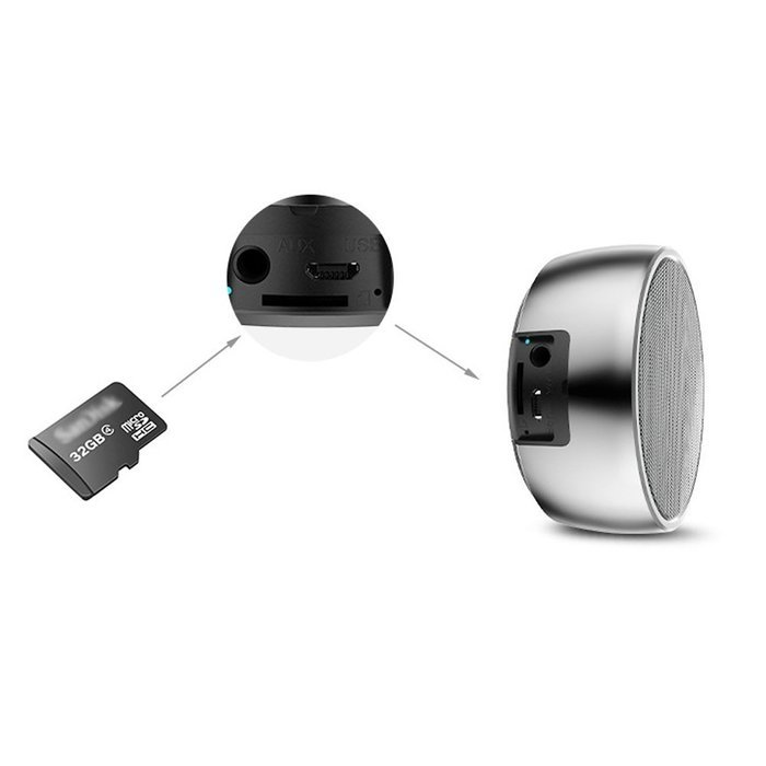 Portable Bluetooth Speaker, Super Stereo Mini Metal Wireless Speaker System, Micro USB 3.5mm and TF Card Port... N5