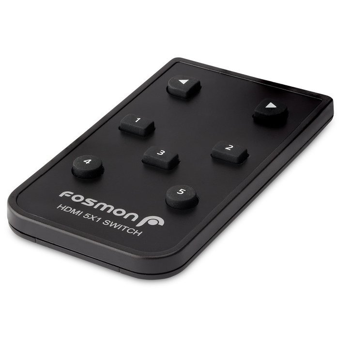 Fosmon HD1832 Intelligent 5x1 5-Port HDMI Switch/Switcher with IR Remote and AC Adapter Supports 3D N10
