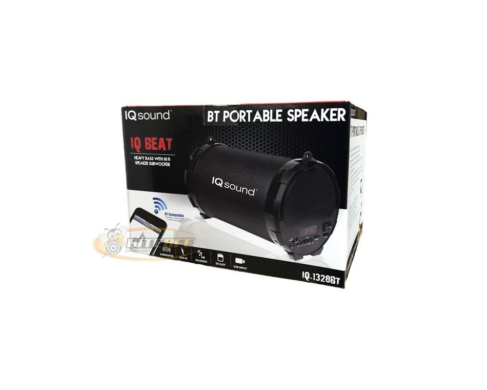Supersonic IQ-1328BT Rechargeable Speaker with FM/USB/SD/AUX IN/LED Display/Bluetooth - BLACK N2