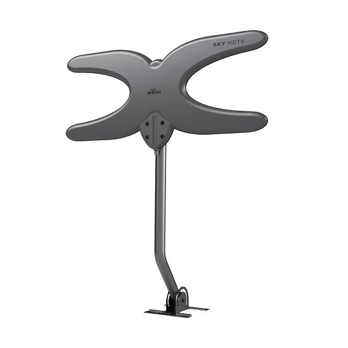 Mohu Sky 60 TV Antenna, Outdoor, Amplified, 60 Mile Range, Durable Lightweight, Mount Kit Included, Roof or Attic... N5