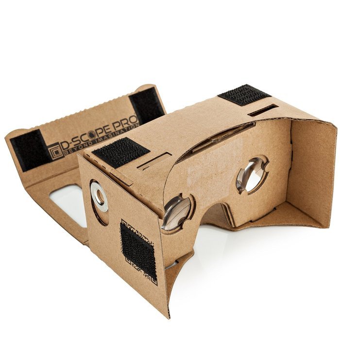D-scope Pro Google Cardboard Kit with Straps 3D Virtual Reality Compatible with Android & Apple Easy Setup Instructions...