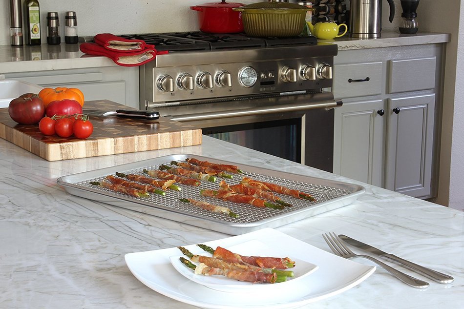 Baking Sheet Half-Size Aluminum Pan (13" x 18") 1-Piece | Designed To Fit Your Oven | Only From Indigo True Company N7
