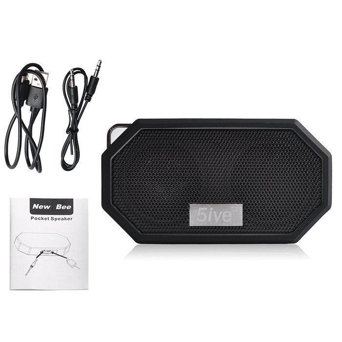 5ive Sport Rugged Outdoor & Shower Bluetooth 4.0 Speaker Portable Stereo IP65 Waterproof Speaker with Built-in... N8