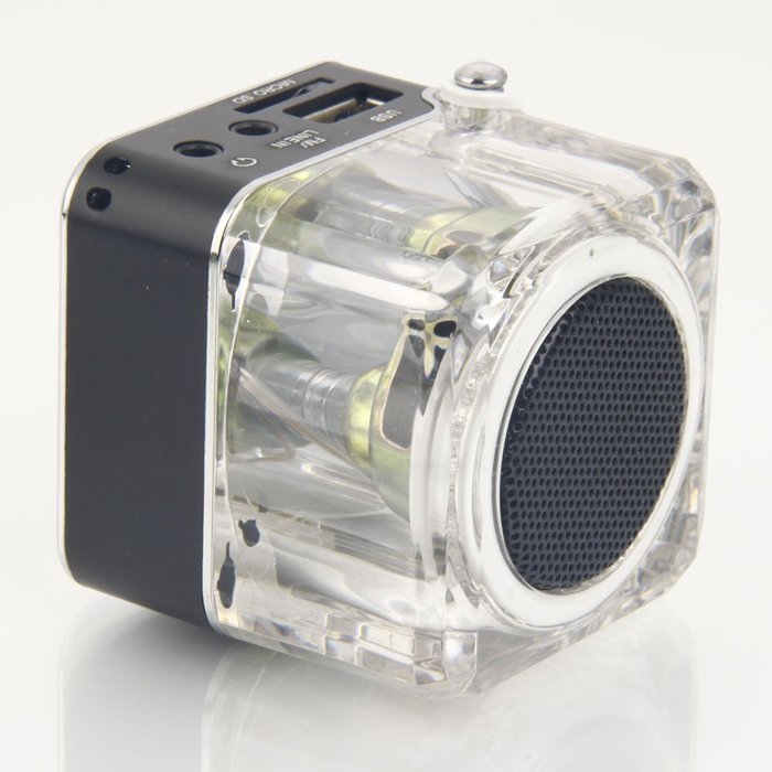 Black Mini Multimedia Speaker LCD MP3 FM Radio for MP3 US TT-028 N3