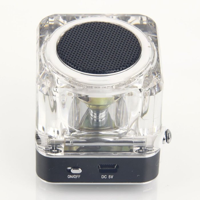 Black Mini Multimedia Speaker LCD MP3 FM Radio for MP3 US TT-028 N5