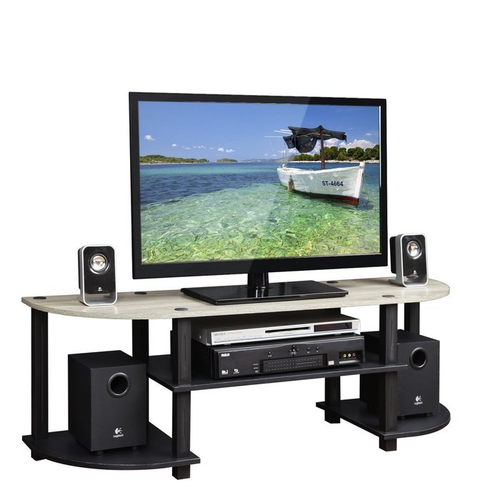 Furinno 11058EX/BK Turn-S-Tube Wide TV Entertainment Center, Espresso/Black N3