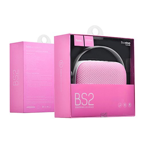 HOCO BS2 Tabletop Wireless Rechargeable Bluetooth Speaker - Pink N3
