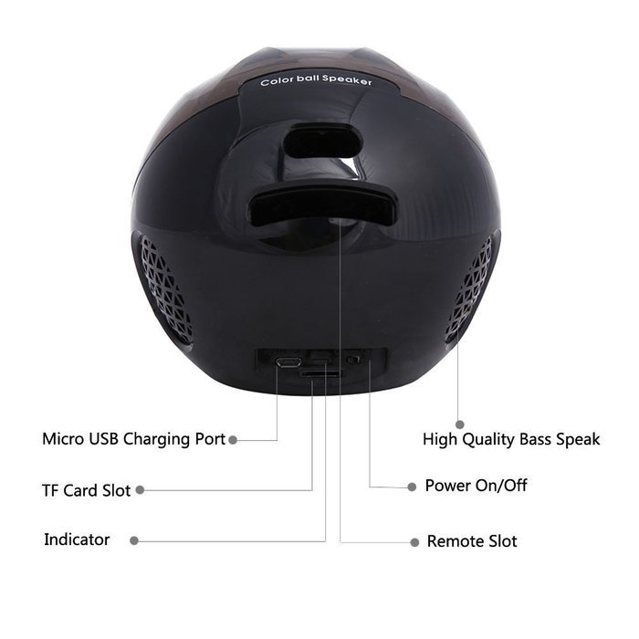 VersionTech MagicBox Bluetooth Portable Wireless Speakers, Bluetooth Speakers with Enhanced Bass, Cool LED Lights... N6