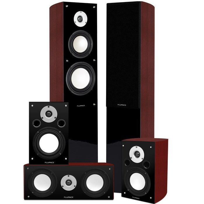 Fluance XL5HTB High Performance 5.0 Surround Sound Home Theater Speaker System Including Three-way Floorstanding...