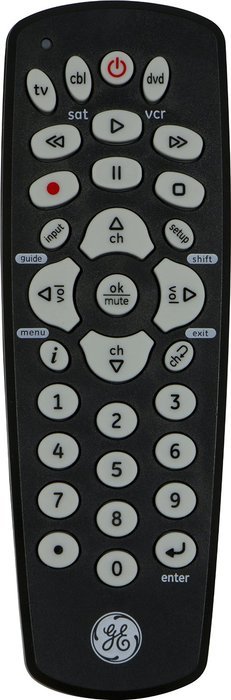 GE 3-Device Universal Remote, Black, 24991
