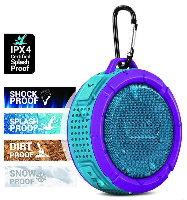 Aduro&reg; AquaSound WSP60 Shock / Splash / Dirt / Snow proof, Wireless Speaker - Smartphones & Bluetooth Devices... N3
