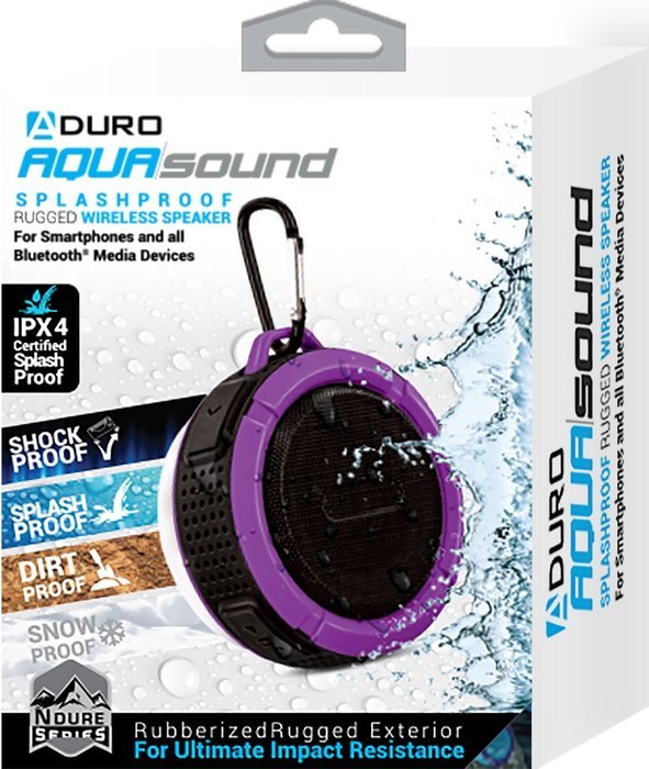 Aduro&reg; AquaSound WSP60 Shock / Splash / Dirt / Snow proof, Wireless Speaker - Smartphones & Bluetooth Devices... N9