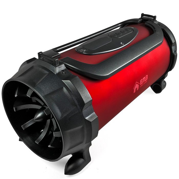 EMB Professional EURO21 Rechargeable Portable Bluetooth Boombox Speaker System w/ AUX/USB/MP3 Player - Dark RED N2