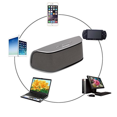 Bluetooth Speaker 10W Wireless Dual Driver Hands Free Stereo With 3.5mm Audio Jack N5