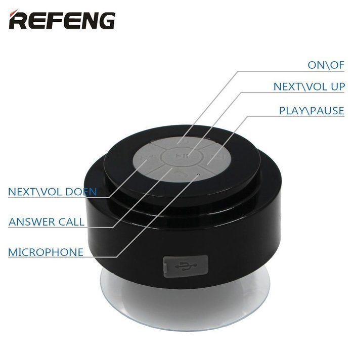 ReFeng 2016 NEWEST Sounds Waterproof & Portable Bluetooth Shower Speaker Pairs Easily With All Your Bluetooth... N14
