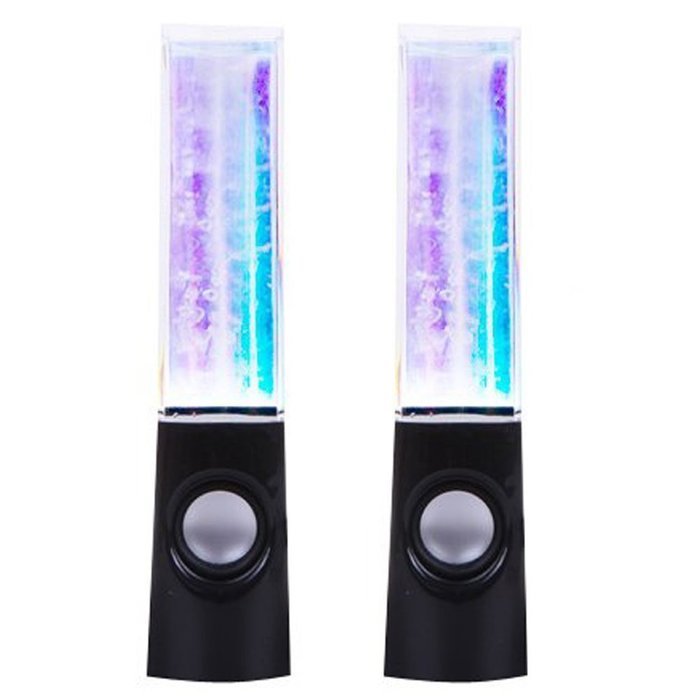 KevenAnna Bluetooth Colorful LED Fountain Dancing Water Speakers for iPhone iPad Cellphone PC (White) N8