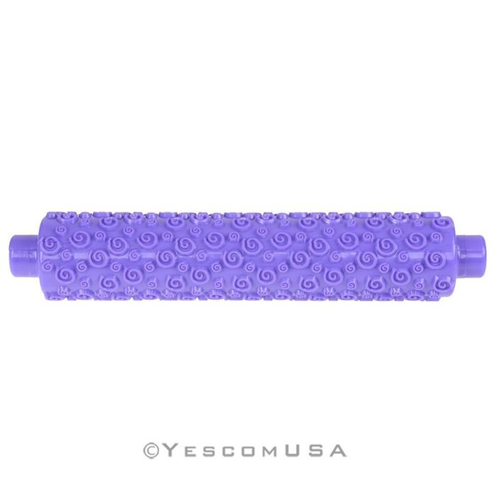 Yescom 14-3/4 Inches Plastic Rolling Pin Stick for Fondant Cake Paste Baking Kitchen Tool Purple N2