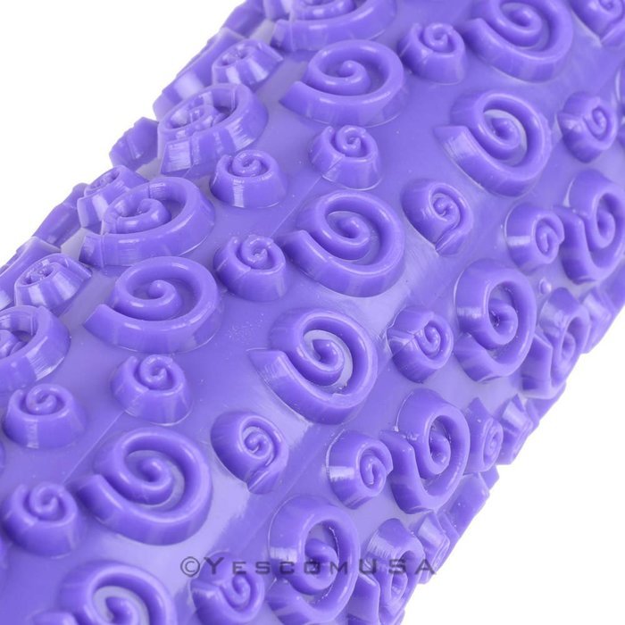 Yescom 14-3/4 Inches Plastic Rolling Pin Stick for Fondant Cake Paste Baking Kitchen Tool Purple N3