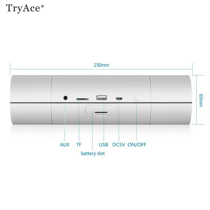 TryAce&reg; Portable Boombox NFC Wireless Bluetooth Speaker, Ultra Bass Booster/Power Crystal-Clear Sound/Subwoofer... N34