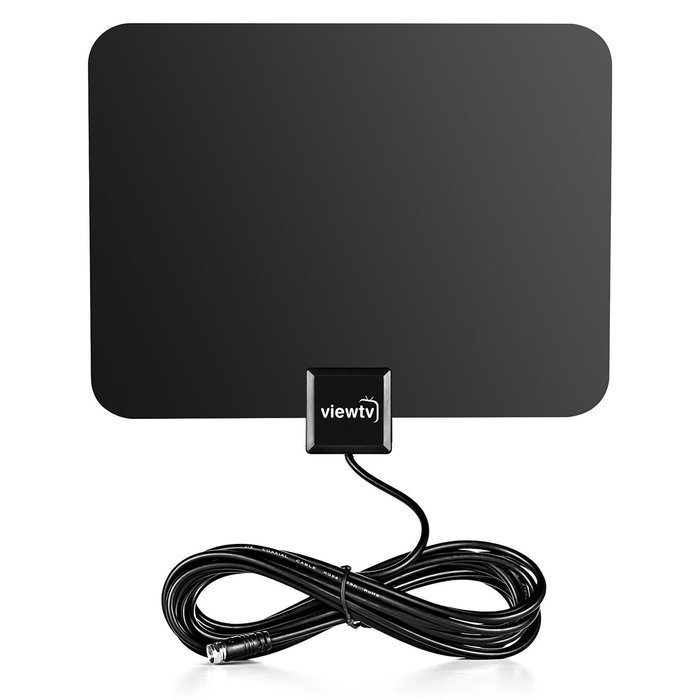 ViewTV Silver Series Flat HD Amplified Digital Indoor TV Antenna with Detachable Signal Amplifier - 50 Miles Range... N6