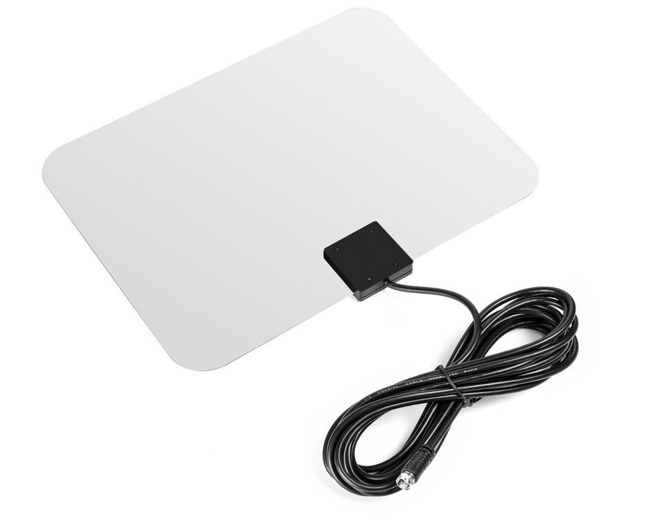 ViewTV Silver Series Flat HD Amplified Digital Indoor TV Antenna with Detachable Signal Amplifier - 50 Miles Range... N8