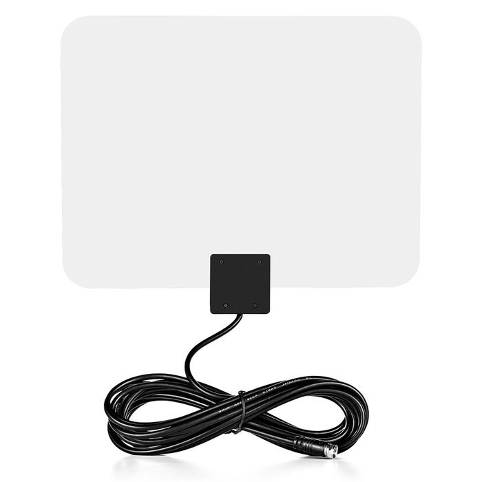 ViewTV Silver Series Flat HD Amplified Digital Indoor TV Antenna with Detachable Signal Amplifier - 50 Miles Range... N9