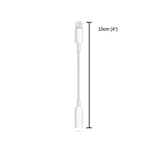 2 pack Lightning to 3.5 mm headphone Jack adapter compatible for iPhone 7 N6