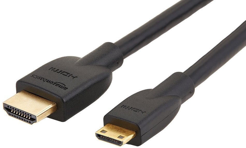 AmazonBasics High-Speed Mini-HDMI to HDMI Cable - 6 Feet (Latest Standard)