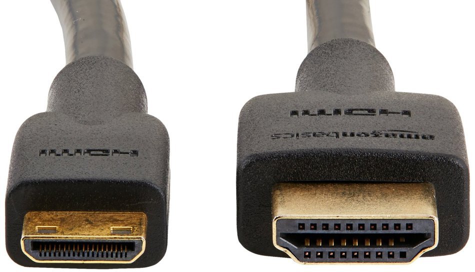 AmazonBasics High-Speed Mini-HDMI to HDMI Cable - 6 Feet (Latest Standard) N2