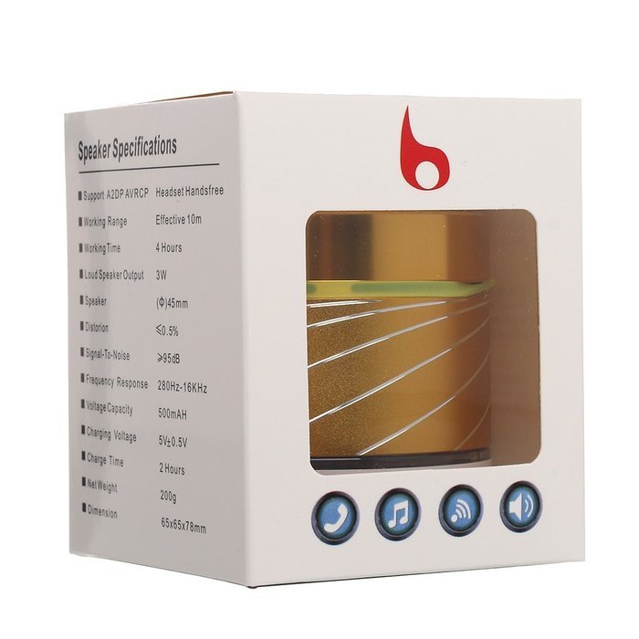 Lightweight Wireless Stereo Audio Bluetooth Speakers with Colorful Led Light Powered by Rechargeable Battery Build... N3
